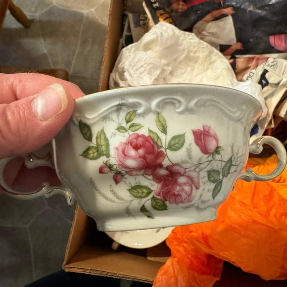 Rosenthal Courtship Flat Cream Soup Bowl & Saucer set pompadour - Picture 5 of 13